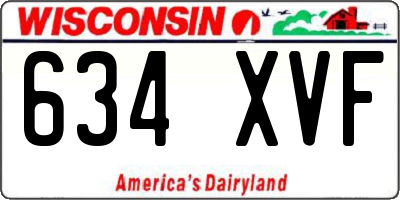WI license plate 634XVF
