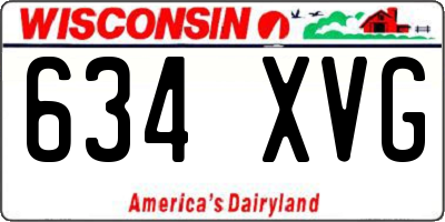 WI license plate 634XVG