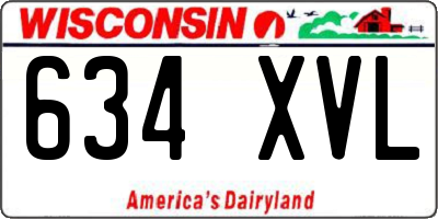 WI license plate 634XVL