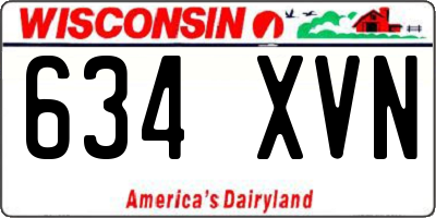 WI license plate 634XVN
