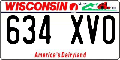 WI license plate 634XVO