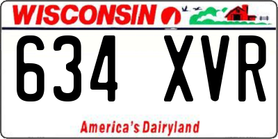 WI license plate 634XVR