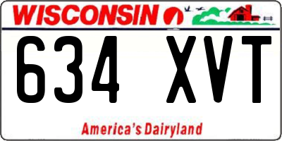 WI license plate 634XVT