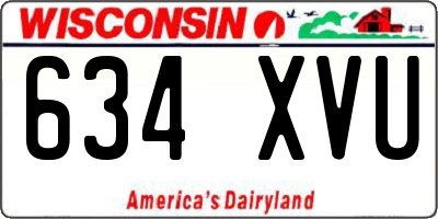 WI license plate 634XVU