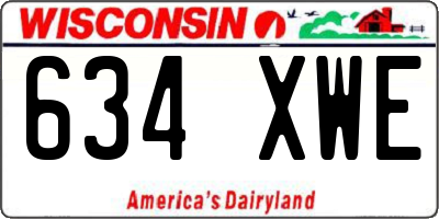 WI license plate 634XWE
