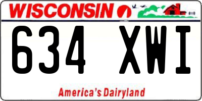 WI license plate 634XWI