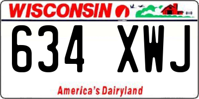 WI license plate 634XWJ