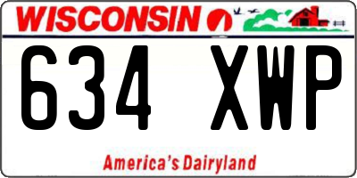 WI license plate 634XWP