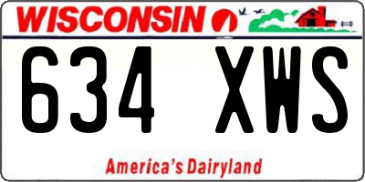 WI license plate 634XWS