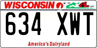 WI license plate 634XWT