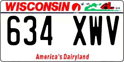 WI license plate 634XWV