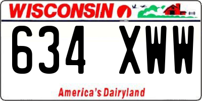 WI license plate 634XWW