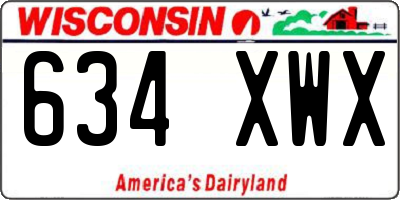WI license plate 634XWX