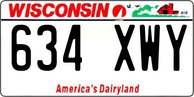 WI license plate 634XWY