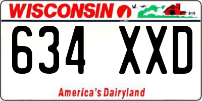 WI license plate 634XXD
