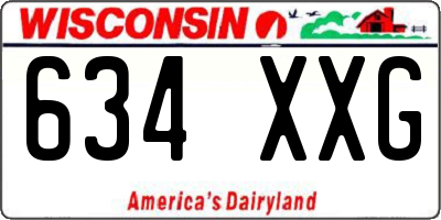 WI license plate 634XXG