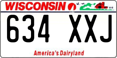 WI license plate 634XXJ
