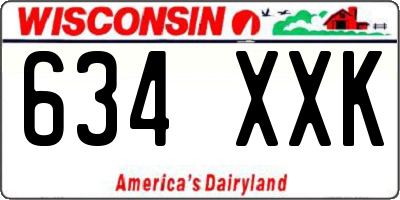 WI license plate 634XXK