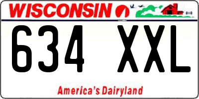 WI license plate 634XXL