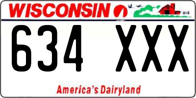 WI license plate 634XXX