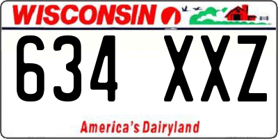 WI license plate 634XXZ