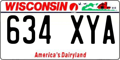 WI license plate 634XYA