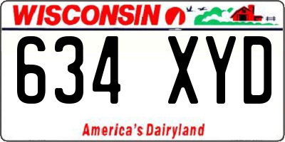 WI license plate 634XYD