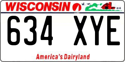 WI license plate 634XYE
