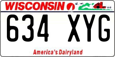 WI license plate 634XYG