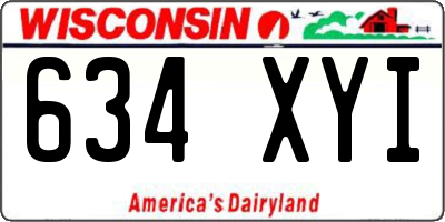 WI license plate 634XYI