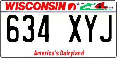 WI license plate 634XYJ