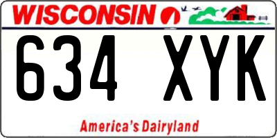 WI license plate 634XYK