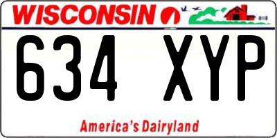 WI license plate 634XYP