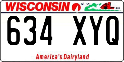 WI license plate 634XYQ