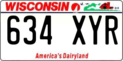 WI license plate 634XYR