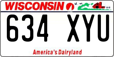 WI license plate 634XYU