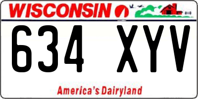 WI license plate 634XYV
