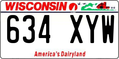 WI license plate 634XYW