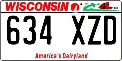 WI license plate 634XZD