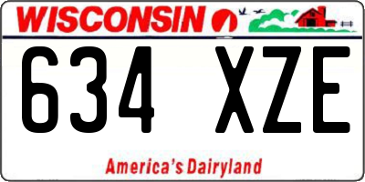 WI license plate 634XZE