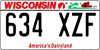 WI license plate 634XZF