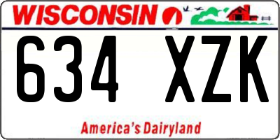 WI license plate 634XZK