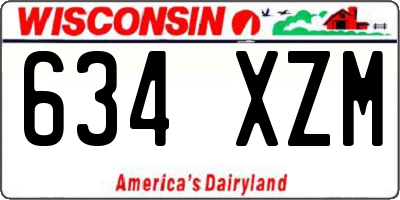 WI license plate 634XZM