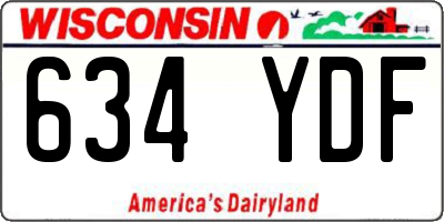 WI license plate 634YDF