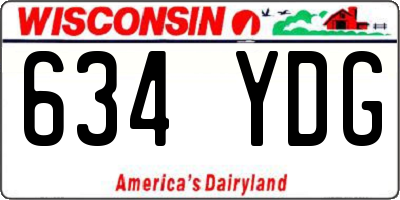 WI license plate 634YDG