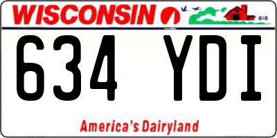 WI license plate 634YDI