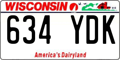WI license plate 634YDK