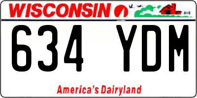 WI license plate 634YDM