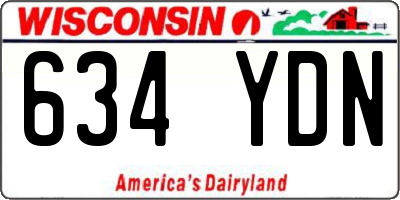 WI license plate 634YDN
