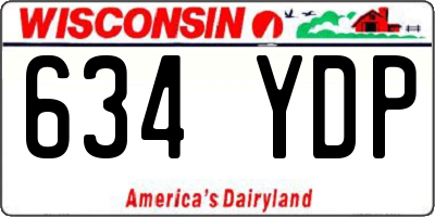 WI license plate 634YDP